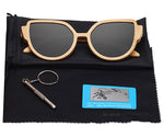 RTBOFY Wood Sunglasses Women Polarized Lens Glasses Bamboo Frame Eyeglasses 2017 New Designer  UV400 Protection Shades Eyewear