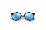 HU WOOD New Brand Sunglasses Men Women Natural Bamboo Frame Sun Glasses Round Wrap Double Bridge Goggle Driving Travel GR8023
