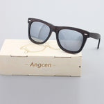 Angcen Wooden Sunglasses Men Polarized Retro Sun Glasses UV400 Protection Bamboo Sunglasses Women Vintage Wood Glasses Eyewear