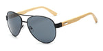 Bamboo Sunglasses pilot  Men Wooden metal Women pilot Brand Designer Mirror Original Sun Glasses for men drive retro de sol
