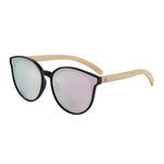 CONCHEN  Bamboo Pink Sunglasses For Women 2018 High Quality Wooden Sun Glasses elegant Brand Designer