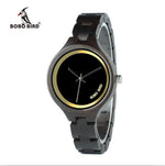 BOBO BIRD  Women Watch Wooden Bamboo Quartz Watches Ladies Wristwatch relogio feminino with Full Wood Band in Gift Box