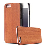 KISSCASE 100% Real Wood Case For iPhone 8 7 6 6S X XS Max XR 5S Genuine Original Bamboo Cover For Samsung S8 S9 Plus S6 S7 Edge