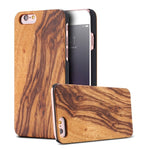 KISSCASE 100% Real Wood Case For iPhone 8 7 6 6S X XS Max XR 5S Genuine Original Bamboo Cover For Samsung S8 S9 Plus S6 S7 Edge