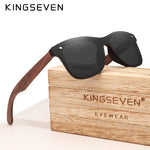 KINGSEVEN 2019 Handmade Polarized Walnut Wood Sunglasses Fashion Men Women Brand Design Colorful Sun Glasses Mirror Shades
