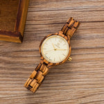 Fashion Top Luxury Brand UWOOD New Coming Walnut Material Small Size Women Dress Wood Watch Natural Women Lady Dress Wood Watch