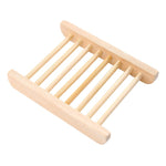 Portable Bamboo Wooden Soap Dish Shower Case Holder Container Storage Box