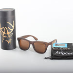 Angcen Unisex Polarized Sunglasses Men Women driving glasses Vintage Retro wood bamboo sunglasses Women Brand designer