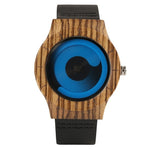 2017 Fashion Women Wood Watches Creative Rotation Aurora Concept Quart Wristwatch Girls Ladies Genuine Leather Relogio Feminino