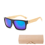 Original Wooden Bamboo Sunglasses Men Women Mirrored UV400 Sun Glasses Real Wood Shades Gold Blue Outdoor Goggles Sunglases Male