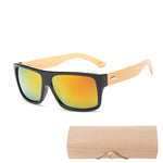 Original Wooden Bamboo Sunglasses Men Women Mirrored UV400 Sun Glasses Real Wood Shades Gold Blue Outdoor Goggles Sunglases Male