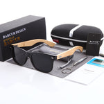BARCUR Polarized Bamboo Sunglasses Men Wooden Sun glasses Women Brand Original Wood Glasses Oculos de sol masculino