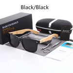 BARCUR Polarized Bamboo Sunglasses Men Wooden Sun glasses Women Brand Original Wood Glasses Oculos de sol masculino
