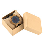 Blue Dial Nature Wood Wrist Watch Men Quartz Clock Creative Men's Watches Genuine Leather Band Wristwatch Man Hour male Gifts