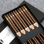 Chopsticks 5 pair Japanese Korean Food Wooden bamboo Red Black Handle Design Couple Reusable Chopstick Set Chop Stick with Case